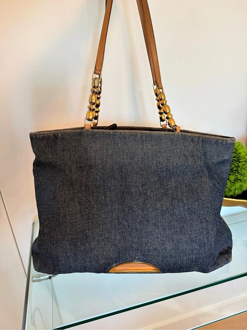Christian Dior Denim Tote Bag Blue